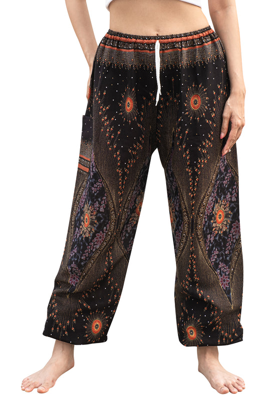 Majestic Peacock Pants in Black