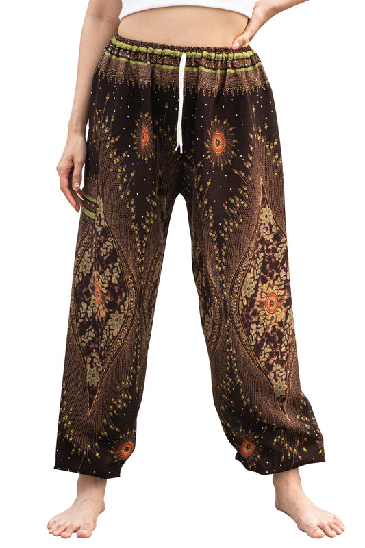 Majestic Peacock Pants in Brown