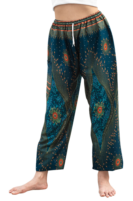 Majestic Peacock Pants in Green