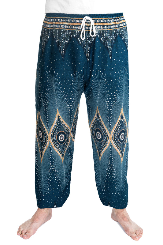 Diamond Peacock Pants in Teal